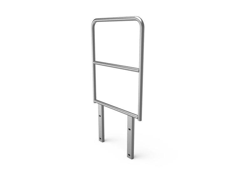 A metal frame with two bars on top of it.